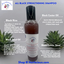 Load image into Gallery viewer, Black Castor Oil, Black Rice, Black Seed Oil Moisturizing Shampoo
